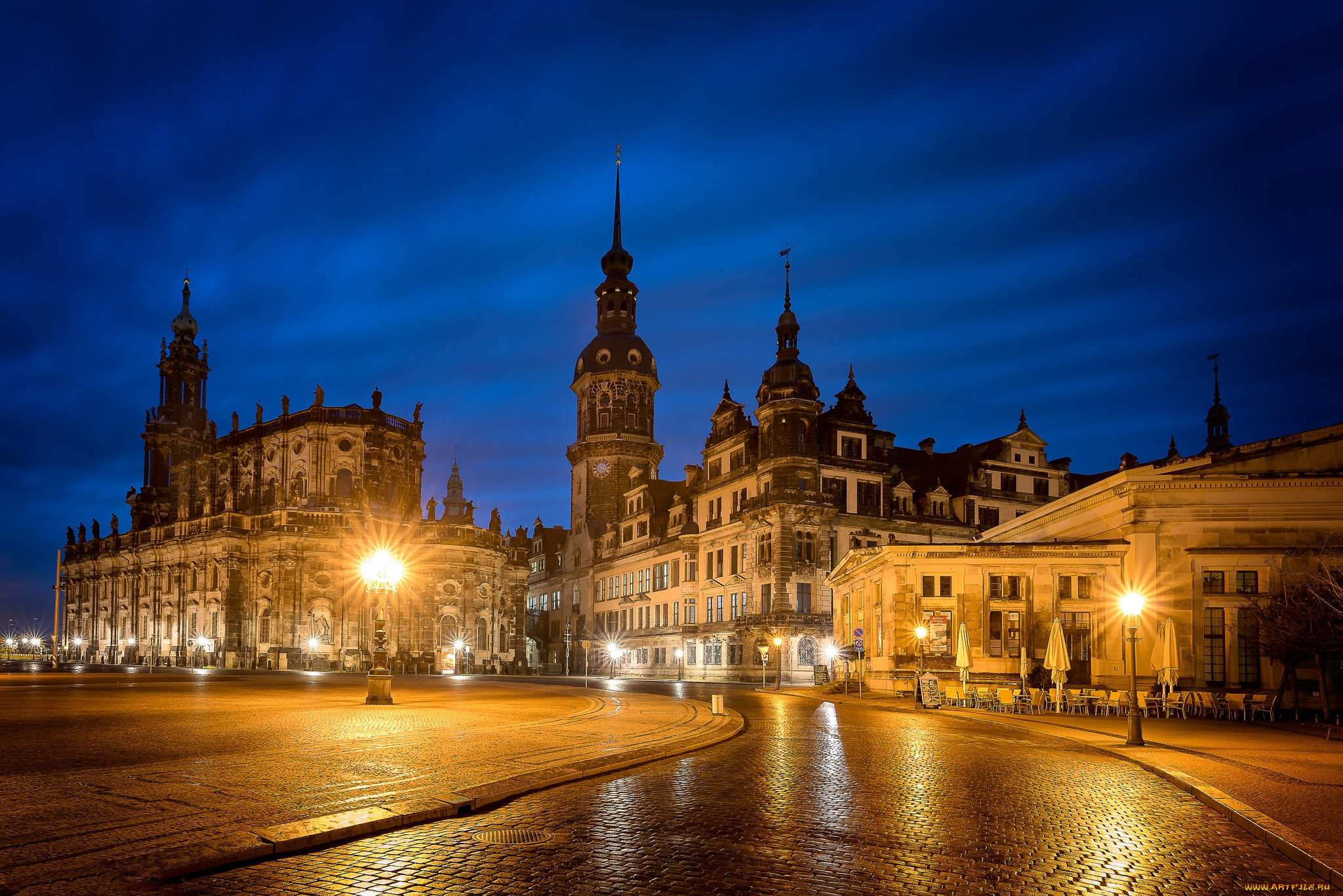 theaterplatz in dresden, ,  , , 